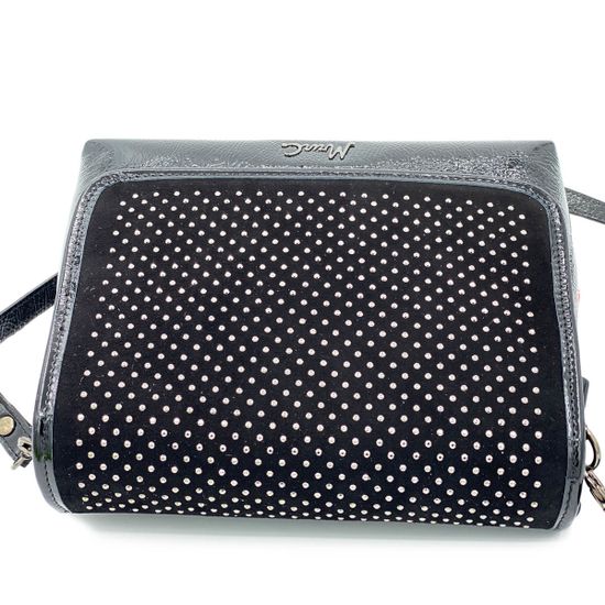 Сумочка Marina Creazioni черная комбинация замши и наплака - фото 4, 