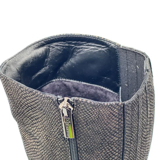 Сапоги Ilasio Renzoni черные замшевые с лазерной обработкой МЕХ - фото 8, 5006 IR