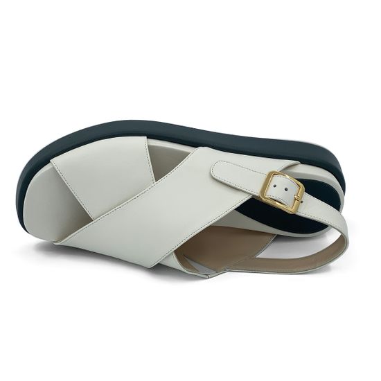 Босоножки Elisa Di Venezia бело-черные кожаные - фото 5, E10628 ELISA BIANCO