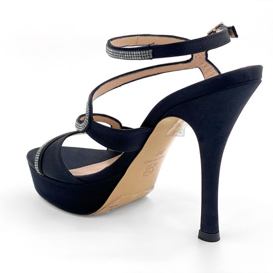 Босоножки Tiffi черные текстильные - фото 3, 