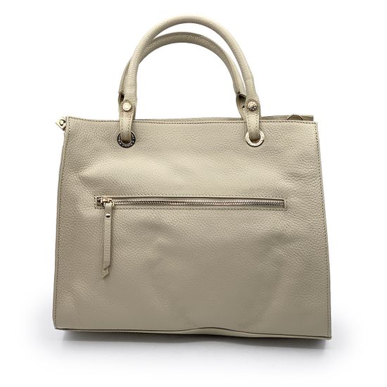 Сумка Marina Creazioni бежевая кожаная - фото 3, B6449 MC CREMA