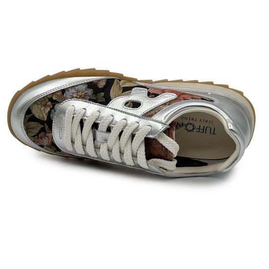 Кроссовки женские Tuffoni кожаные мультиколор - фото 5, 1725001LL TUF SILVER