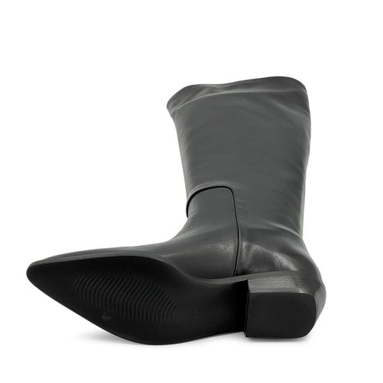 Сапоги MIMMU черные кожаные демисезонные - фото 4, M1432M1 MIM NERO