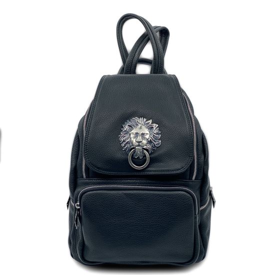 Сумка-рюкзак Renato Angi черная кожаная - фото 1, 