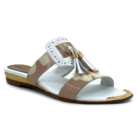 Сабо Loretta Pettinari бежево-белые - фото 2, 