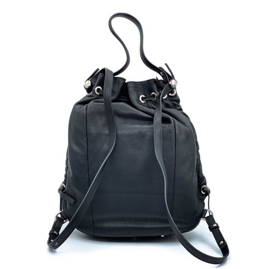 Сумка-рюкзак Renato Angi черная кожаная - фото 3, 