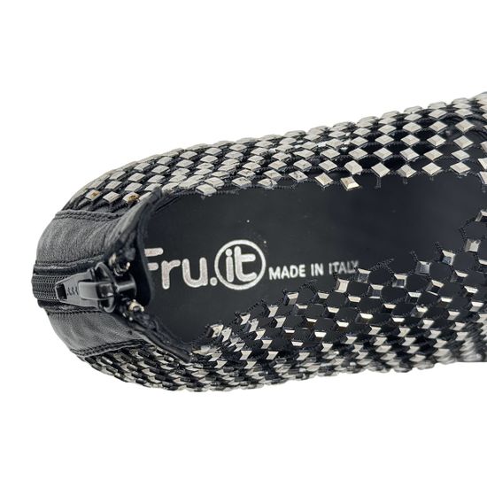 Сандалии FRUIT черные кожаные с сеточкой в стразах - фото 7, 9180 FR NERO