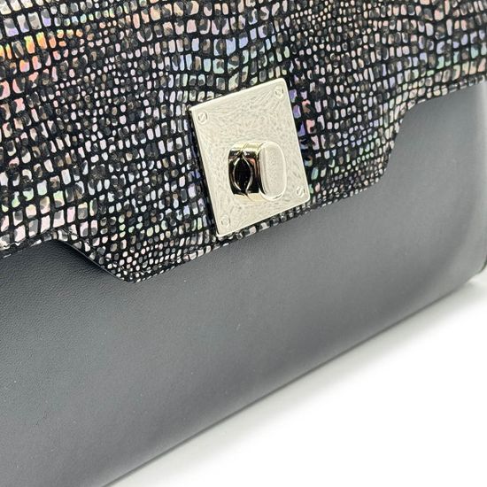 Сумка Ilasio Renzoni черная кожаная - фото 4, B8731 IR NERO