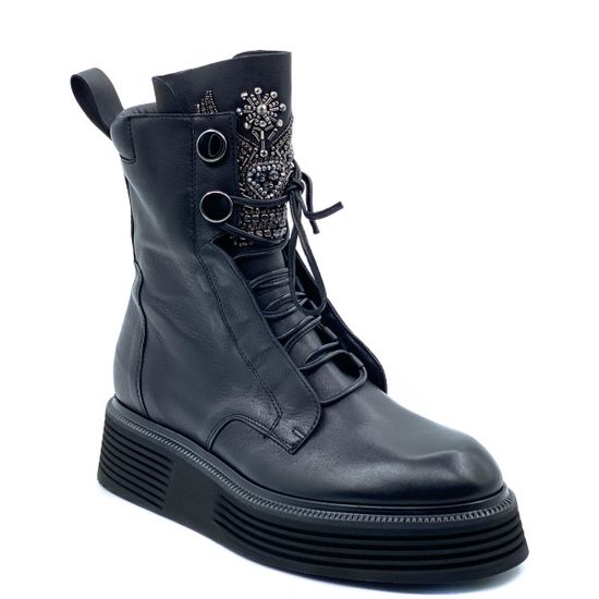 Ботинки Fru.it черные кожаные демисезонные - фото 2, 