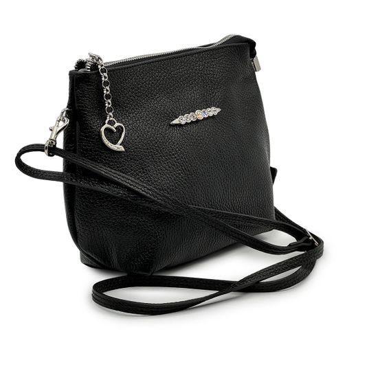 Сумка Marina Creazioni черная кожаная - фото 2, B6865 MC NERO