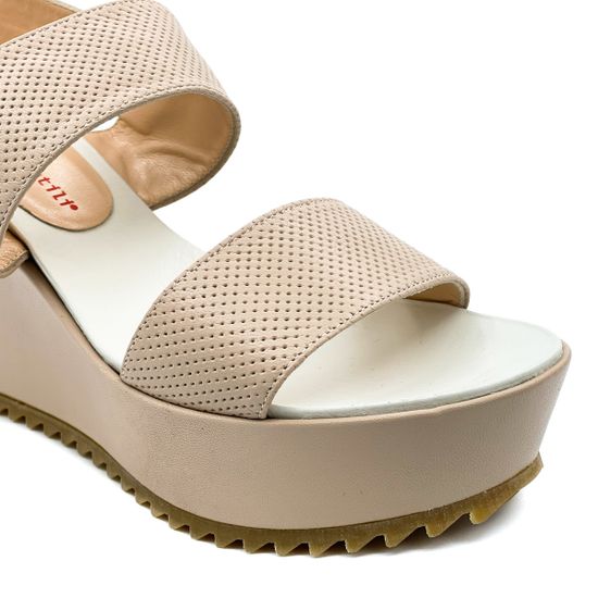 Босоножки Giorgio Piergentili бежевые кожаные - фото 6, 443/A GP