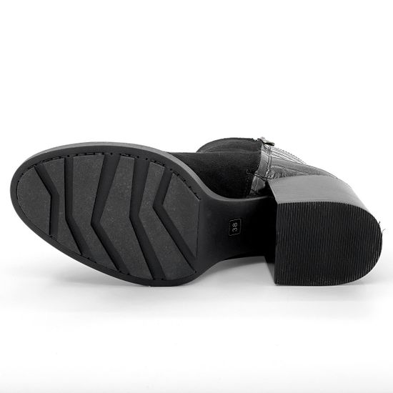 Ботинки Cover черные замша/кожа МЕХ - фото 4, 751917-2 COV