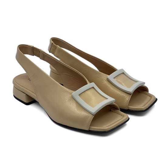 Босоножки MOTCLE кожаные песочного цвета - фото 7, MOT2272P MOT SAND