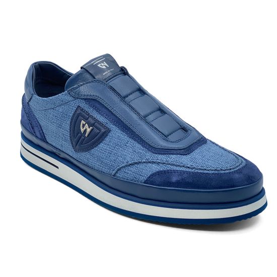 Кеды GiamPieroNicola Кеды синие текстиль/замша/кожа - фото 2, 