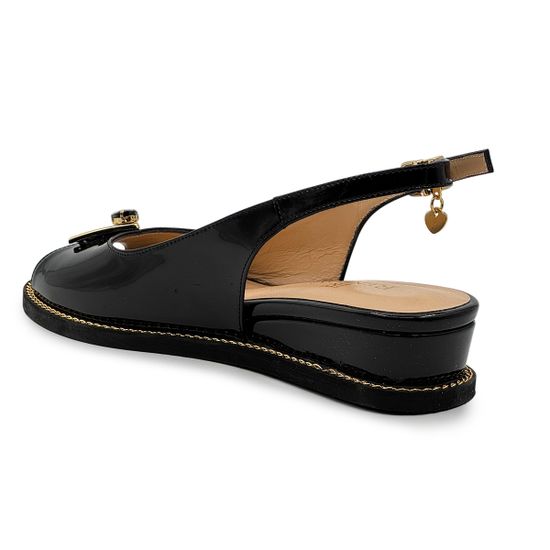 Босоножки ilasio Renzoni черные лакированная кожа - фото 3, H6590 IR NERO