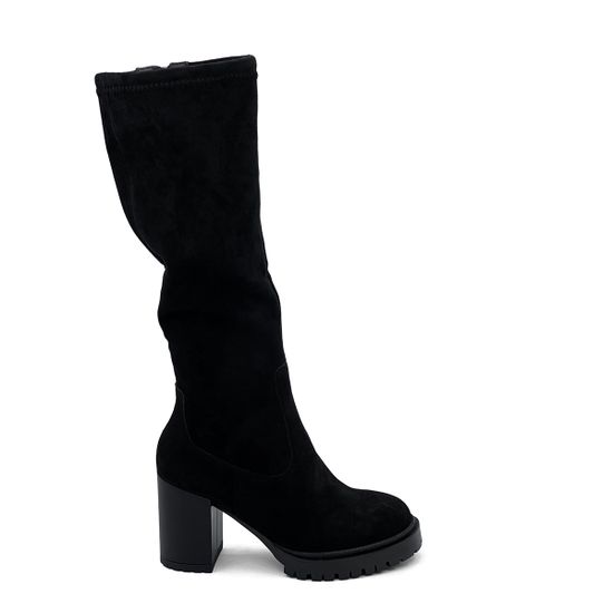 Сапоги CVCover черные замшевые евромех - фото 1, 840104-2 COV