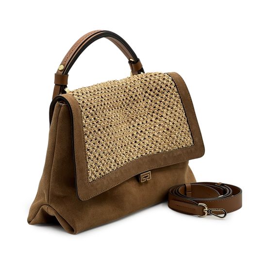 Сумка Loristella коричневая замша/текстиль - фото 2, 2735PI LS MORO