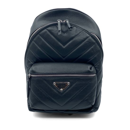 Рюкзак Marina Creazioni черный кожаный стеганый - фото 1, B6332 MC NERO