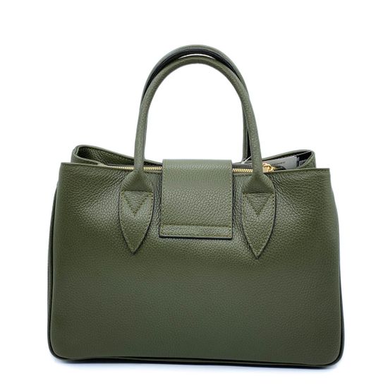 Сумка Di Gregorio зеленая кожаная - фото 3, 
