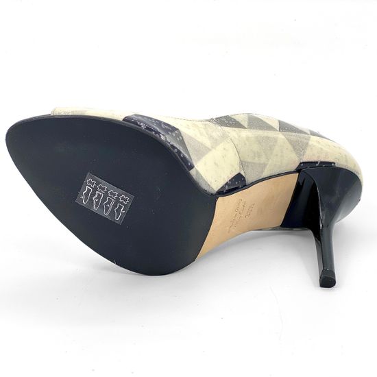 Туфли Rosso&amp;Nero лакированные бежевые с открытым мыском - фото 4, 3830 RN