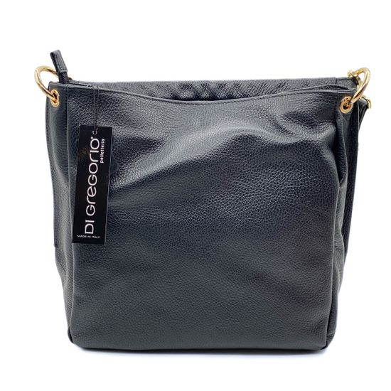 Сумка Di Gregorio черная кожаная - фото 3, 
