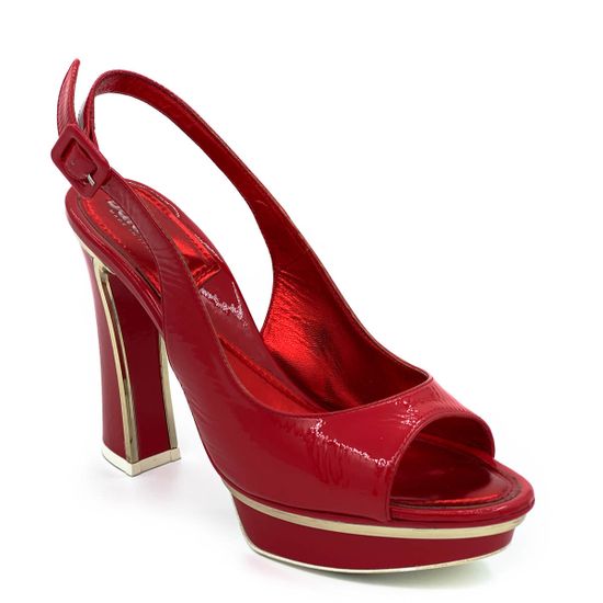 Босоножки Baldinini красные наплак - фото 2, 