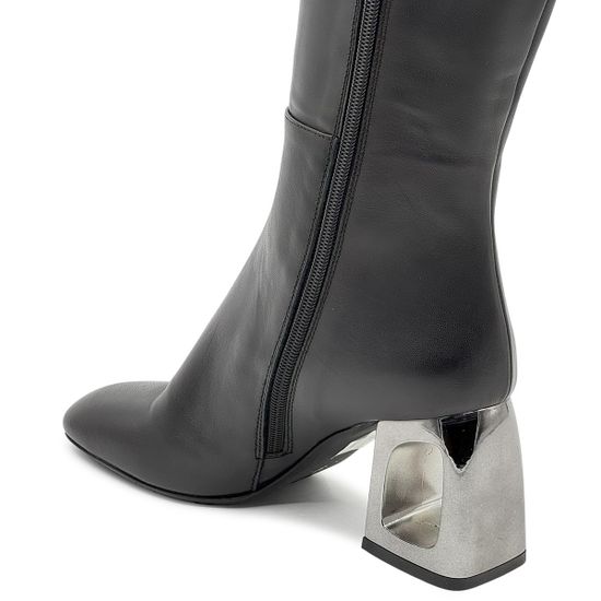 Сапоги Tiffi черные кожаные демисезонные - фото 4, Q506/M TI NERO