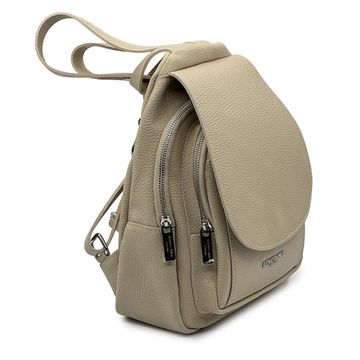 Сумка-рюкзак Renato Angi бежевая кожаная - фото 2, 3360401 RA BEIGE