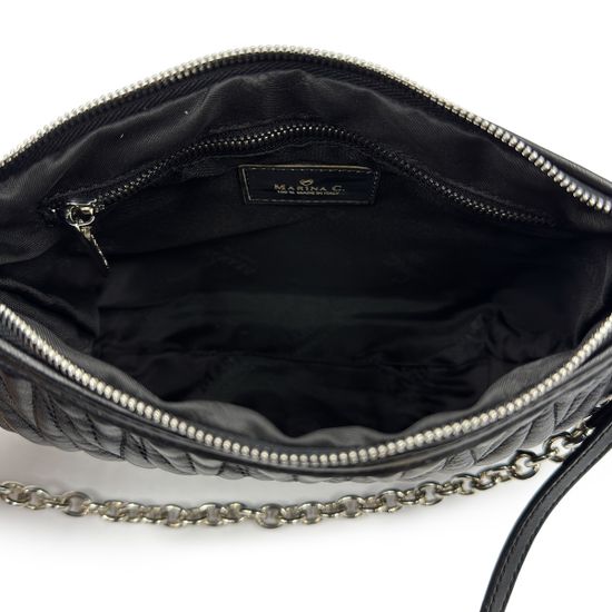 Сумка Marina Creazioni черная кожаная стеганая - фото 5, 