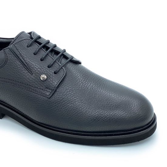 Ботинки Lab Milano черные кожаные МЕХ - фото 5, SR01 LAB