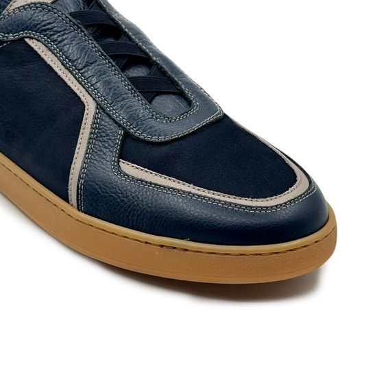 Кроссовки Giampieronicola синие/серые кожа/нубук - фото 6, H44558 GPN BLU GRIGIO