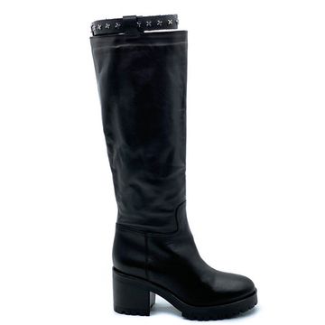 Сапоги Mimmu черные кожаные Байка - фото 1, F509K1 MIM NERO