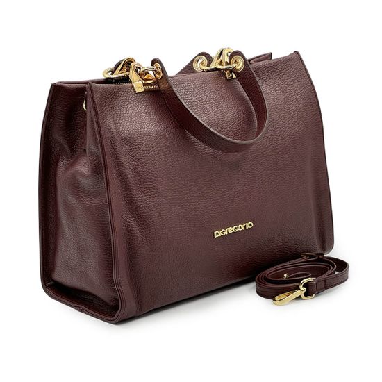 Сумка Di Gregorio бордовая кожаная - фото 2, 1974 DG BORDEAUX