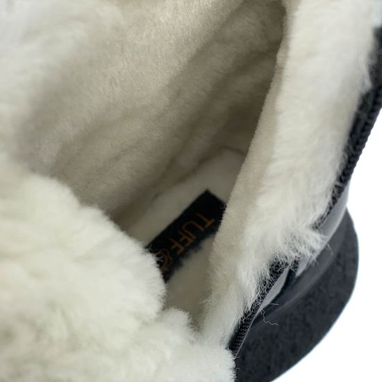 Ботинки Tuffoni черные из лакированной кожи МЕХ - фото 7, 