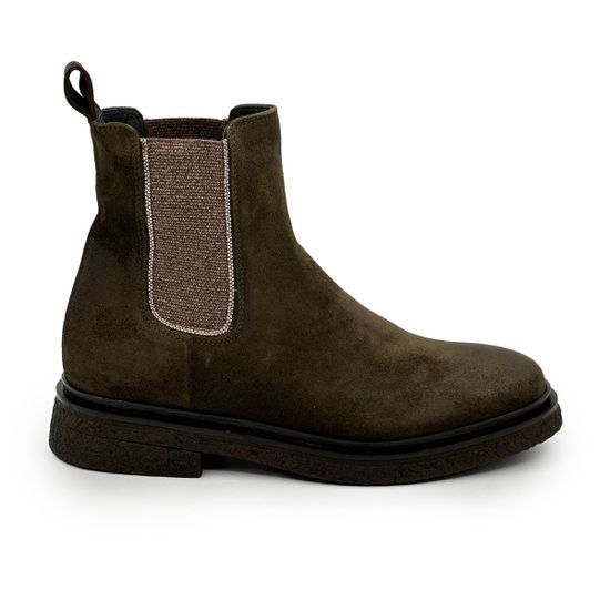 Ботинки челси FRU.IT зеленые замшевые на байке - фото 1, 8933L FR VERDE