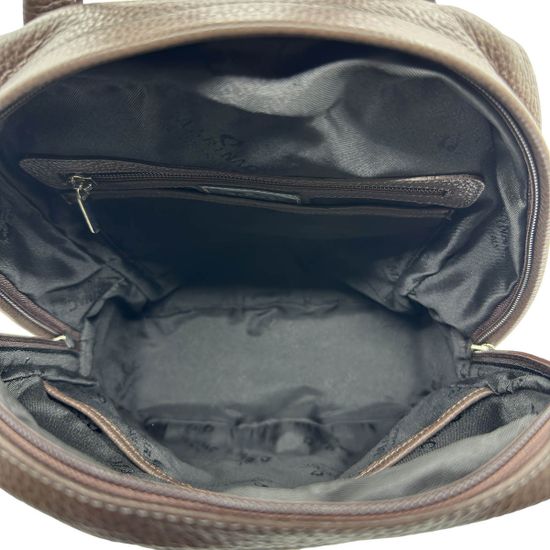 Рюкзак Marina Creazioni унисекс коричневый кожаный - фото 6, B7094 MC MORO