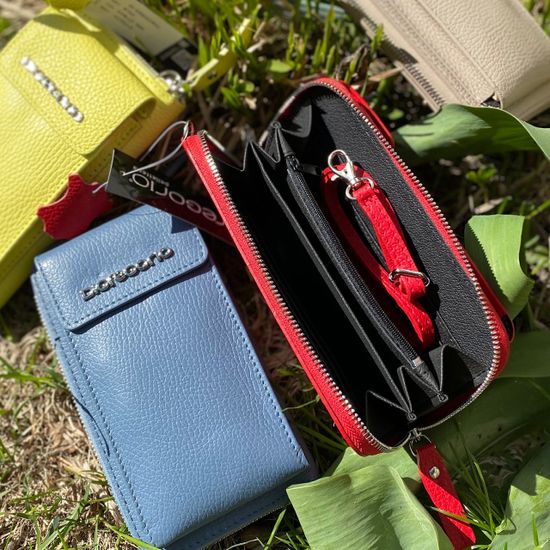 Сумочка Di Gregorio кросс-боди красная кожаная маленькая - фото 5, 