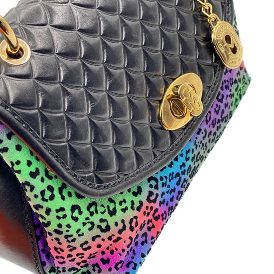 Сумка Marino Orlandi черная кожаная мультиколор - фото 5, 