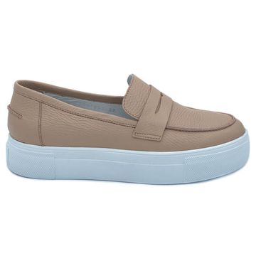 Лоферы Cover пастельно-розовые кожаные - фото 1, 1705807 COV