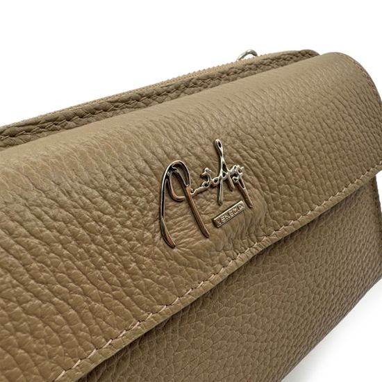 Сумка-клатч кросс-боди Renato Angi  бежевая кожаная - фото 5, 3152101 RA BEIGE