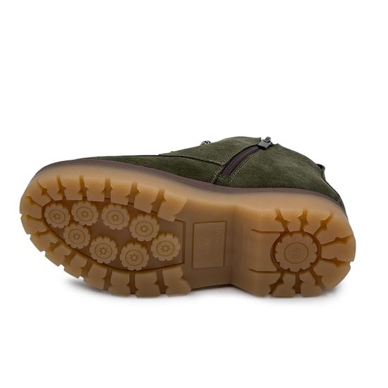 Ботинки CV COVER замшевые на шерсти в цвете хаки - фото 4, 0188-2151 COV HAKI