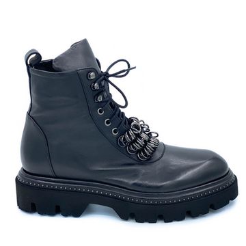 Ботинки Fru.it черные кожаные Байка - фото 1, 7702L FR