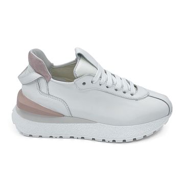 Кроссовки MIMMU бело-розовые кожаные N17 - фото 1, F937K2 MIM N17