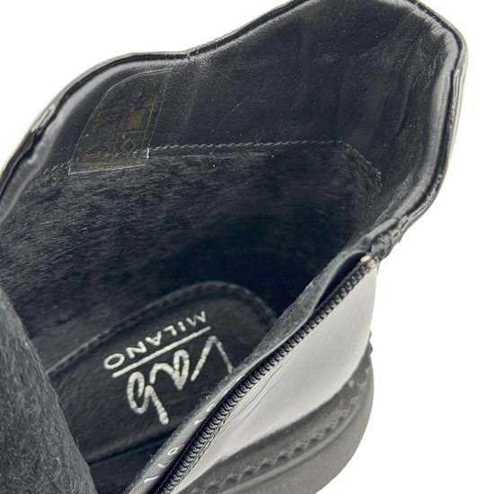 Ботинки Lab Milano черные кожаные лакированные на байке - фото 7, 148LAB1608 LAB LAK