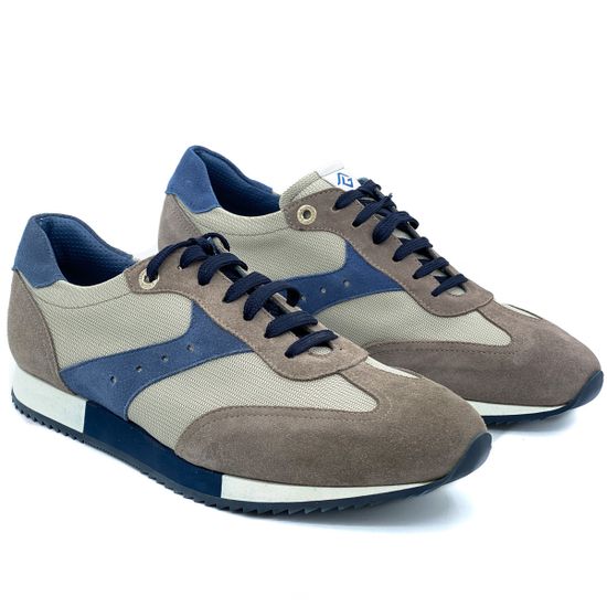 Кроссовки Luca Guerrini серо-синие замшевые - фото 7, 