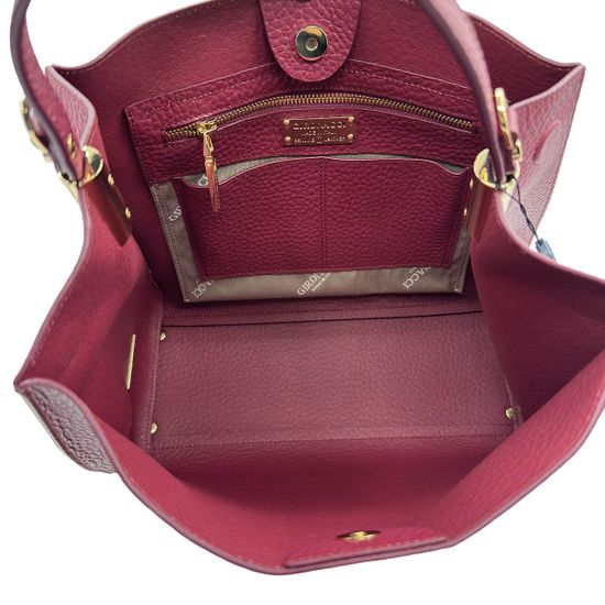Сумка Gironacci бордовая кожаная - фото 5, 2512 GIR BORDO