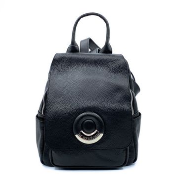 Рюкзак Di Gregorio черный кожаный - фото 1, 818 DG NERO