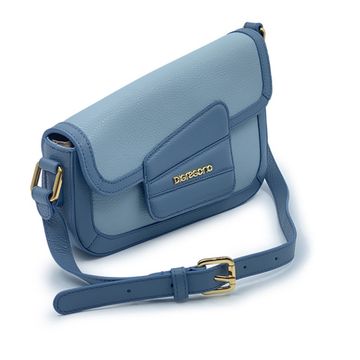 Сумка Di Gregorio кожаная голубая/синяя - фото 2, 2186 DG CELESTE AZUL