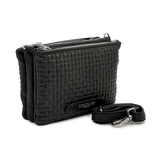 Клатч Renato Angi черный кожаный плетенный - фото 2, 3403417 RA NERO