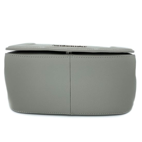 Клатч Di Gregorio серый кожаный - фото 5, 